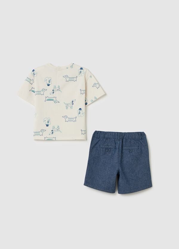 Ovs Set T-shirt Con Stampa E Bermuda