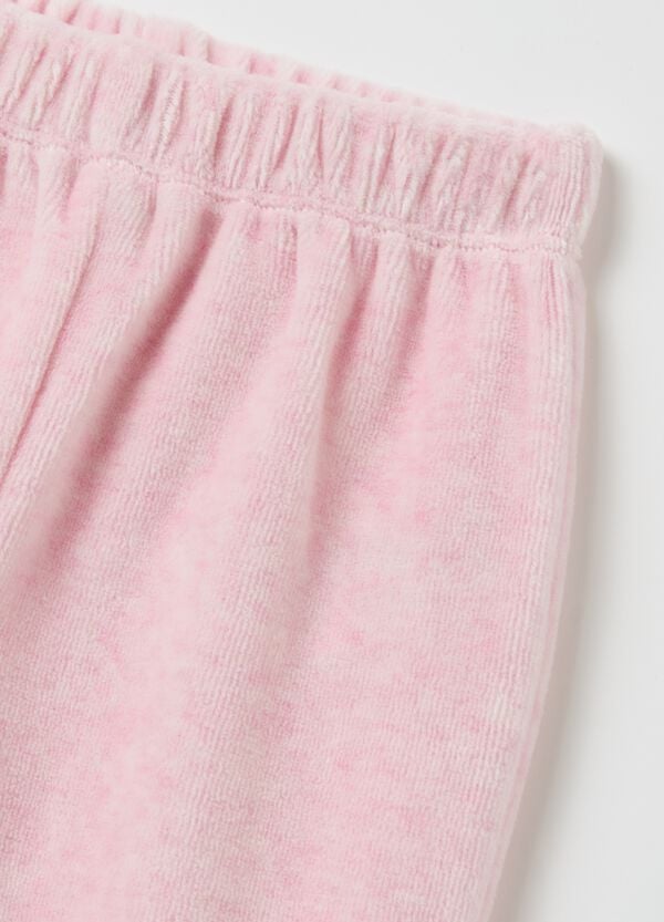 Ovs Set T-shirt E Ghettine In Velour Con Ricamo
