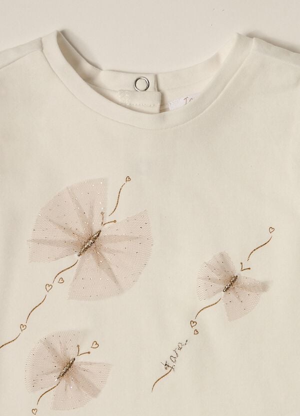 Ovs Set T-shirt + Gonna In Tulle IANA Neonata