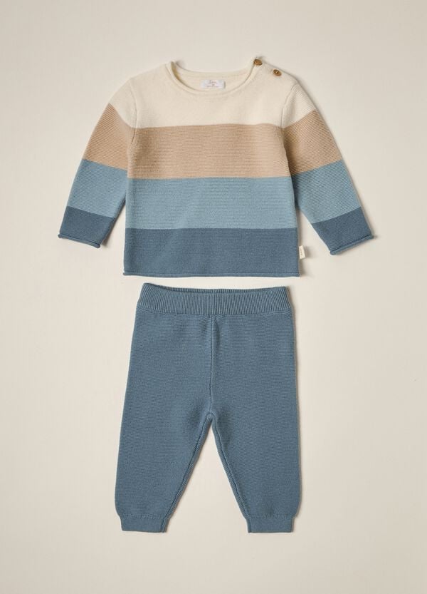 Ovs Set tricot in puro cotone IANA neonato