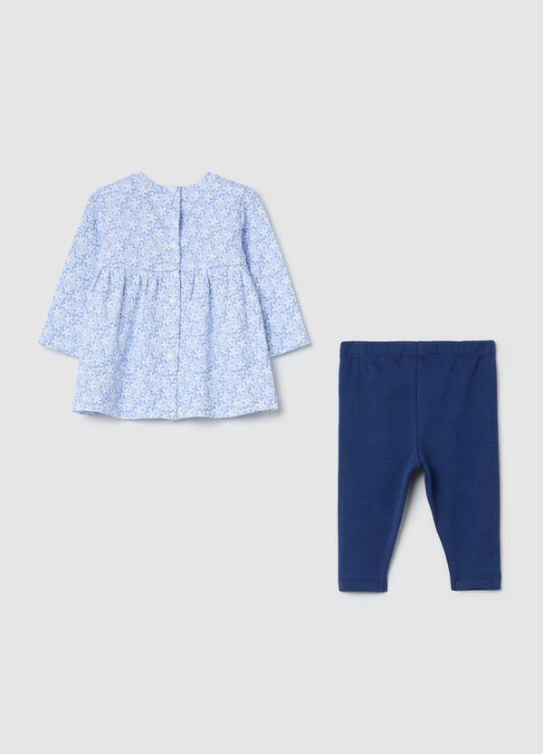 Ovs Set Vestito Floreale E Leggings