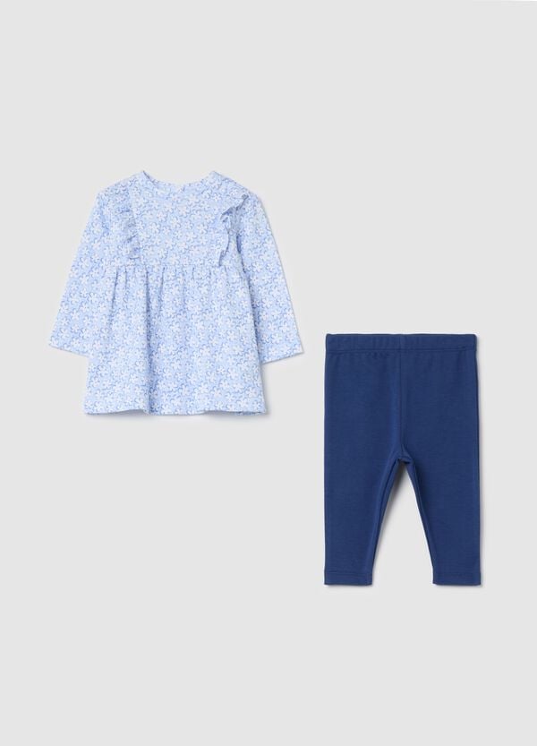 Ovs Set vestito floreale e leggings