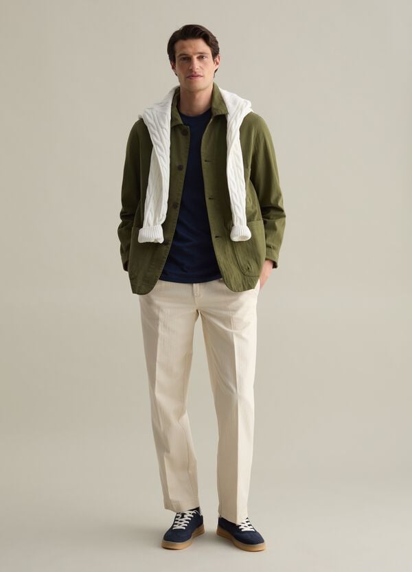Ovs Shacket a righe con motivo spigato