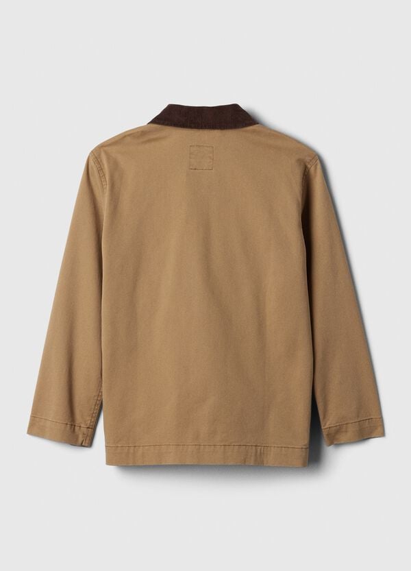 Ovs Shacket Full-zip Con Colletto In Corduroy