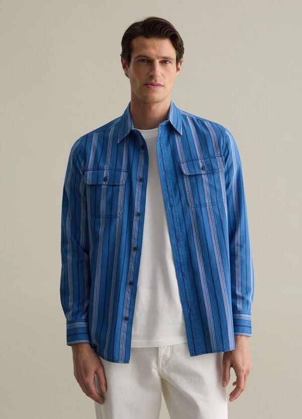 Ovs Shacket In Cotone A Righe