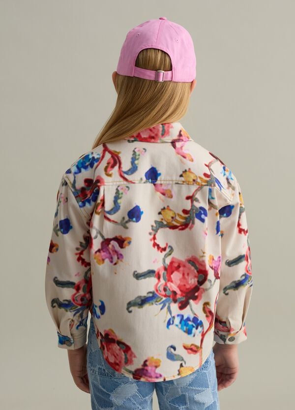 Ovs Shacket In Cotone Con Fantasia Floreale