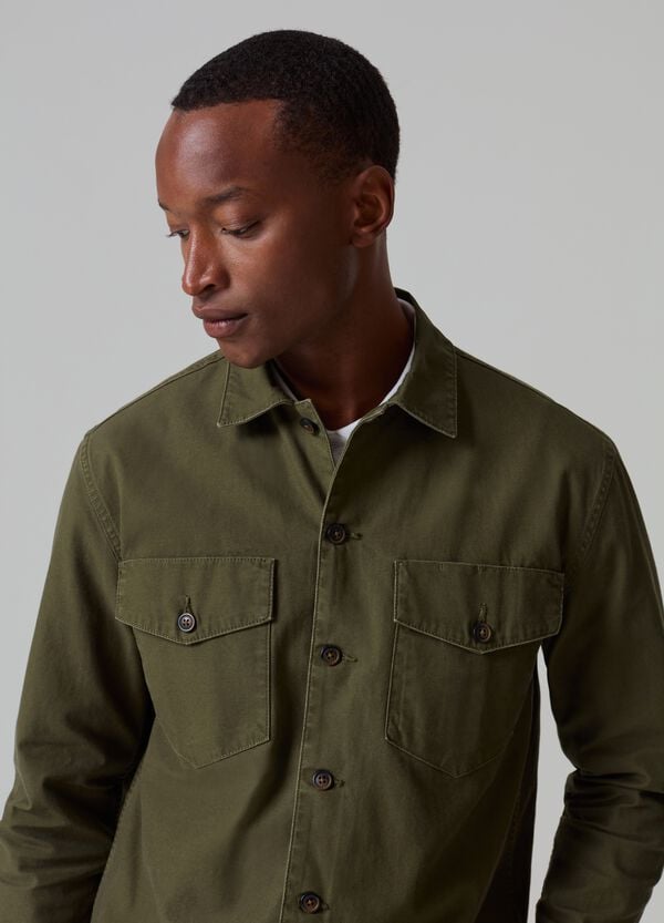 Ovs Shacket In Cotone Con Tasche