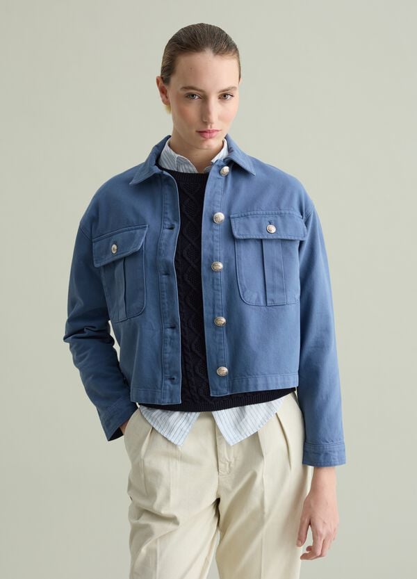 Ovs Shacket In Cotone Con Tasche