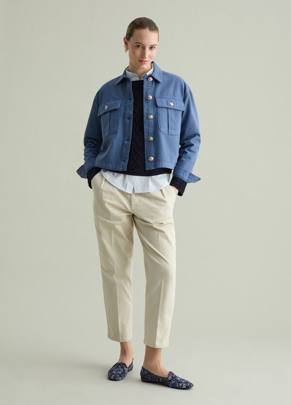 Ovs Shacket in cotone con tasche