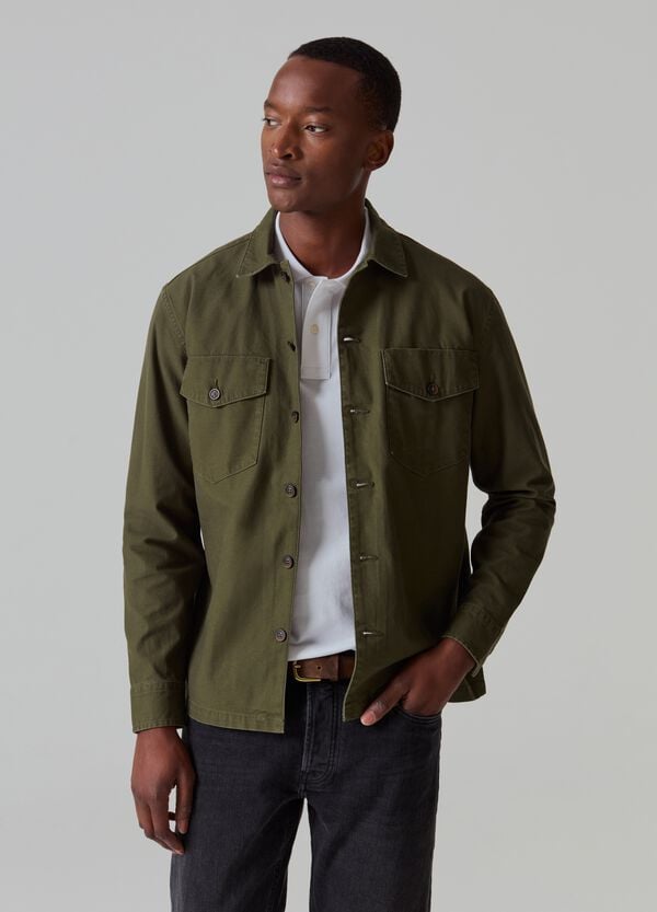 Ovs Shacket In Cotone Con Tasche