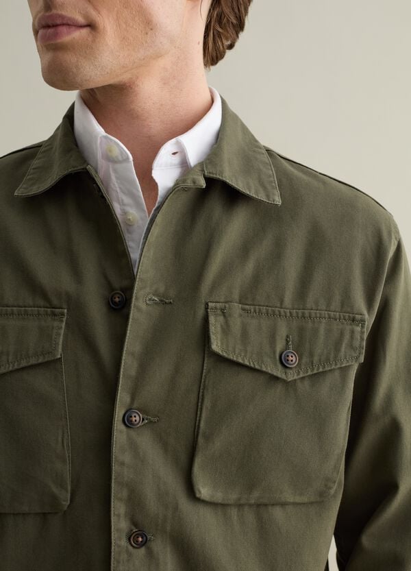 Ovs Shacket In Cotone Tinta Unita