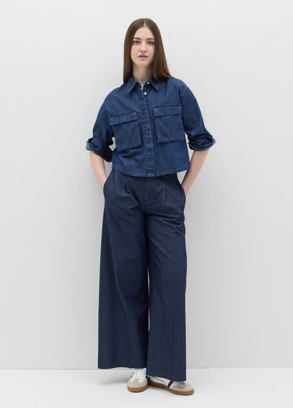 Ovs Shacket in denim boxy fit