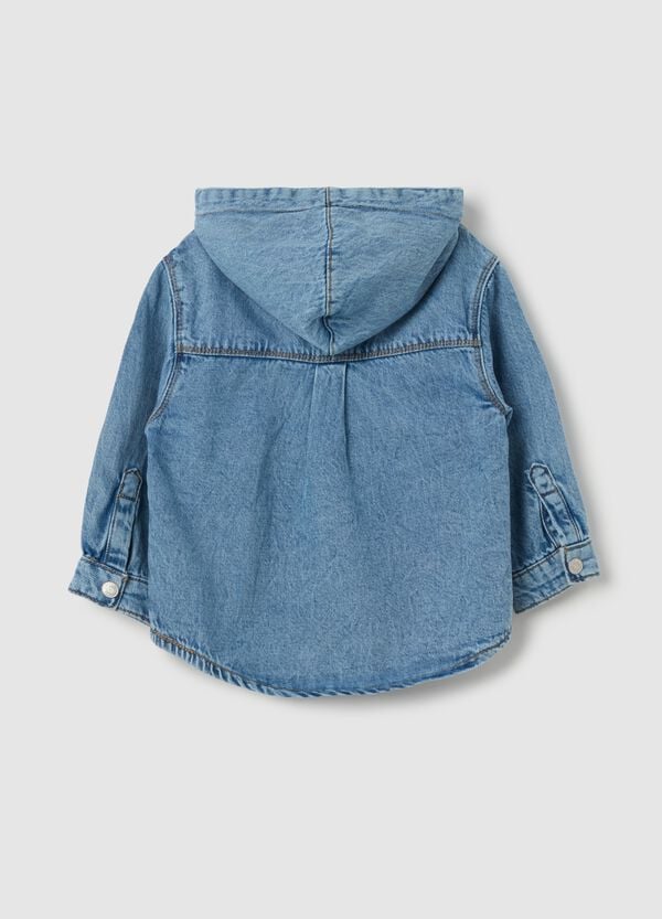 Ovs Shacket In Denim Con Cappuccio
