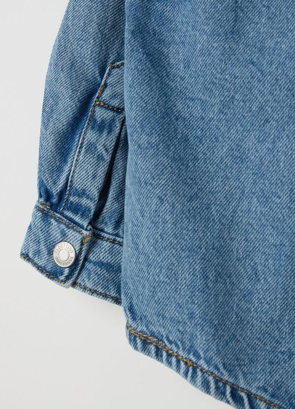 Ovs Shacket In Denim Con Cappuccio