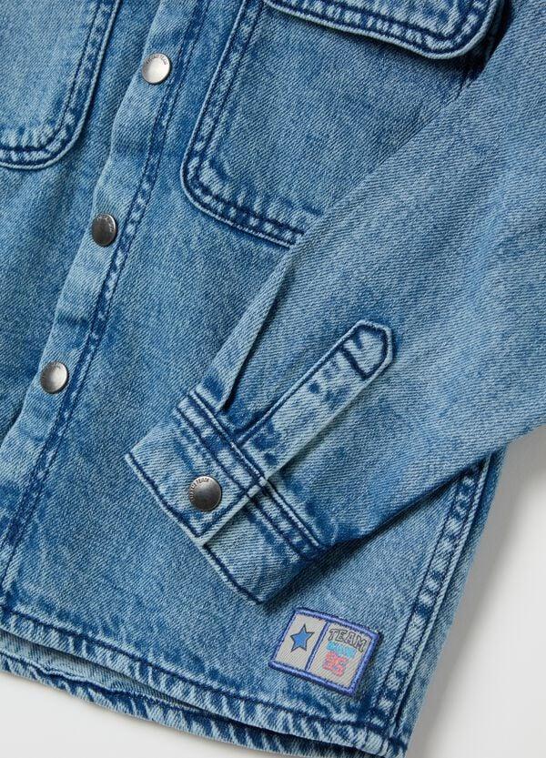 Ovs Shacket In Denim Con Cappuccio