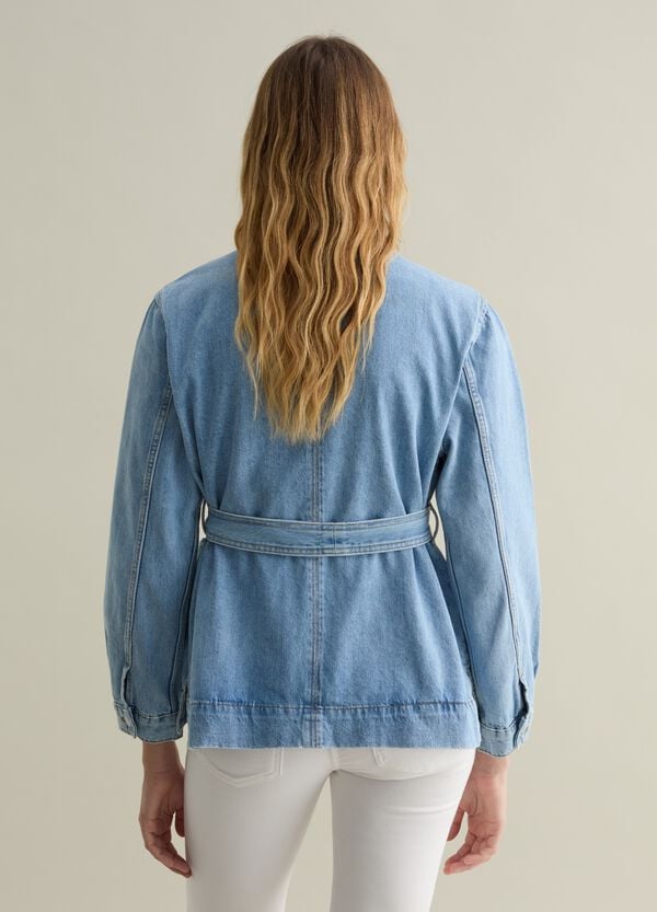 Ovs Shacket In Denim Con Cintura