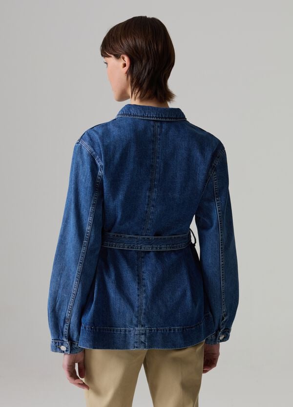 Ovs Shacket In Denim Con Cintura
