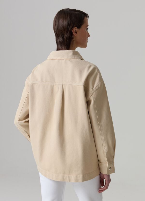 Ovs Shacket In Twill Con Bottoni Lavorati