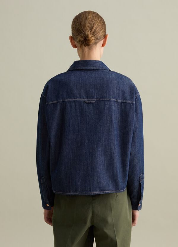 Ovs Shacket Utility In Denim