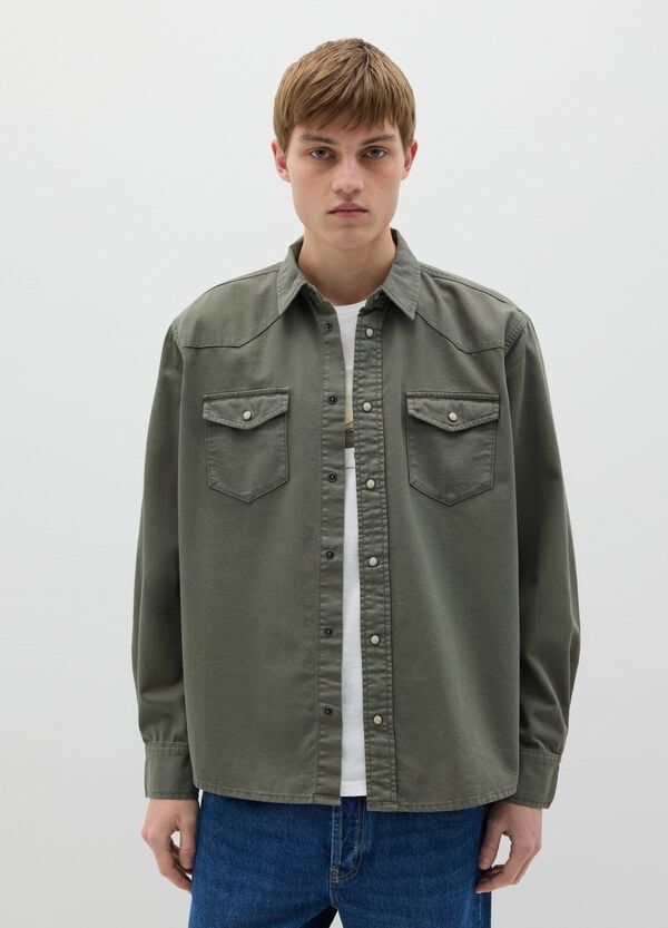 Ovs Shacket Western In Cotone