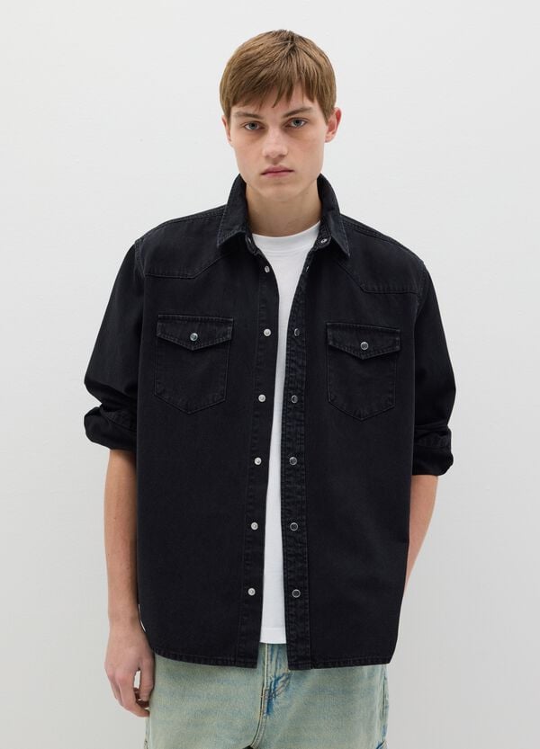 Ovs Shacket western in denim