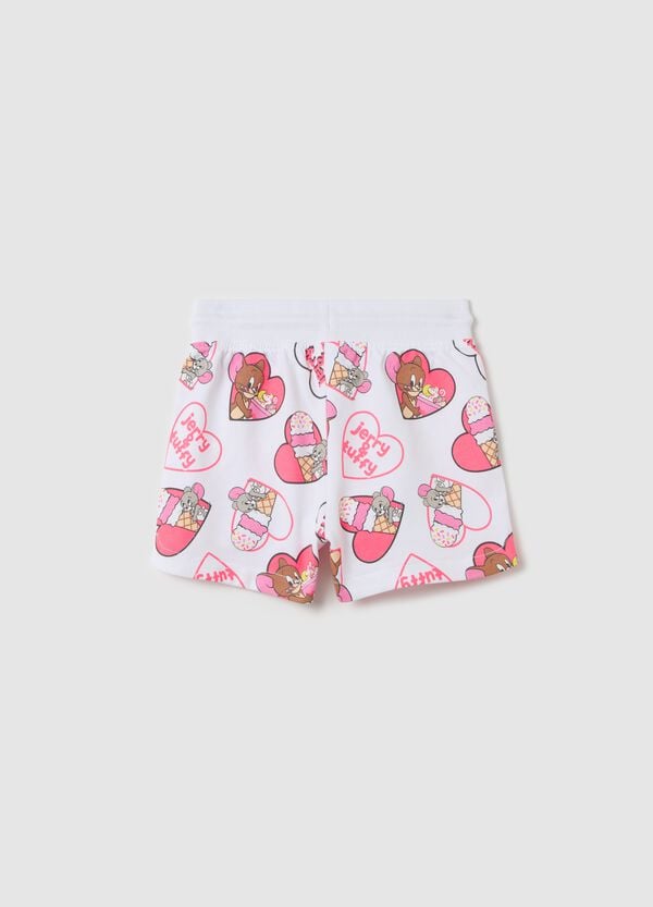 Ovs Shorts In Cotone Con Coulisse Stampa Tom & Jerry