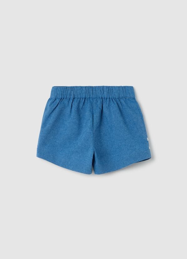 Ovs Shorts In Cotone Con Ricamo Floreale
