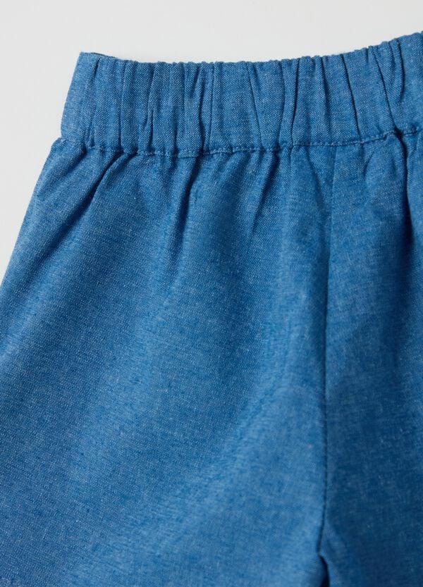 Ovs Shorts In Cotone Con Ricamo Floreale