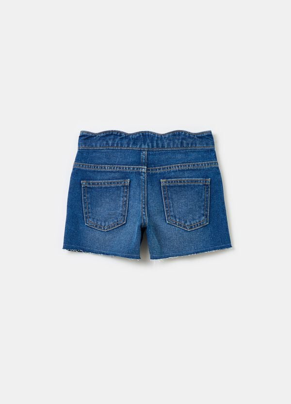 Ovs Shorts In Denim Con Abrasioni