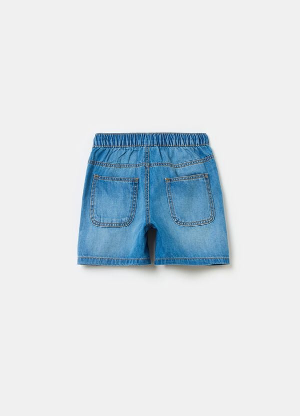 Ovs Shorts In Denim Con Coulisse