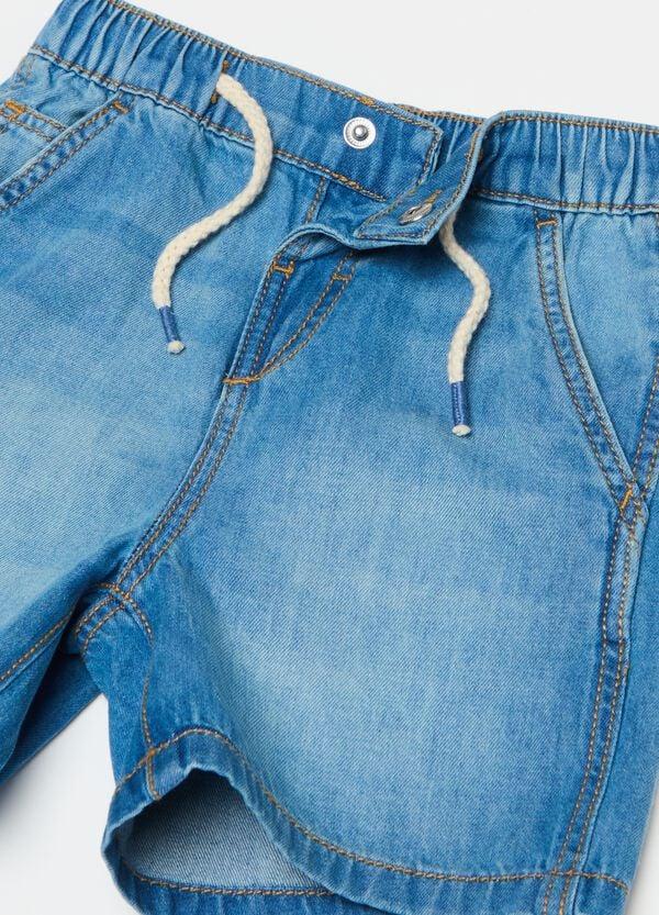 Ovs Shorts In Denim Con Coulisse