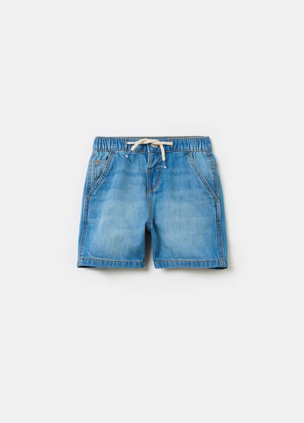 Ovs Shorts in denim con coulisse