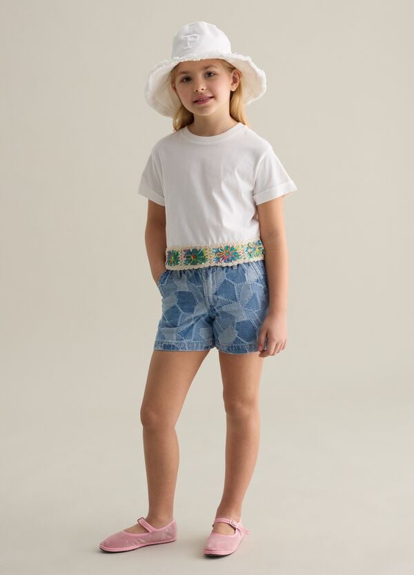 Ovs Shorts in denim effetto patchwork
