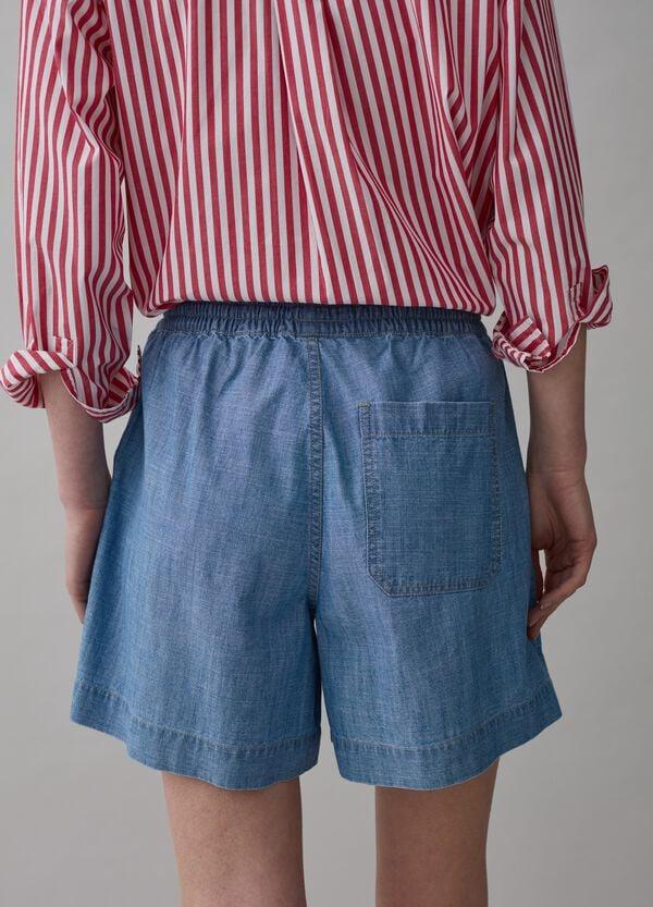 Ovs Shorts In Denim Fluido Con Tasche