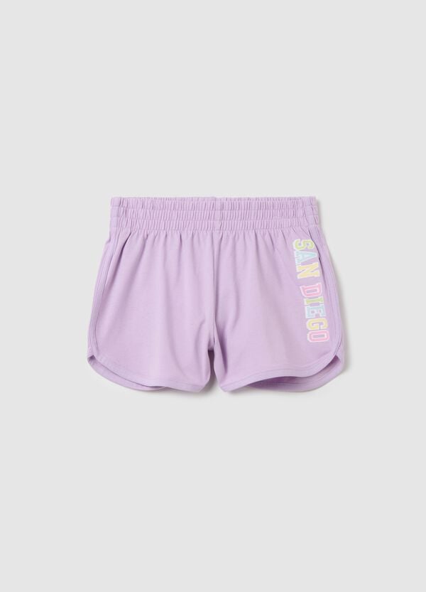 Ovs Shorts in felpa con stampa lettering