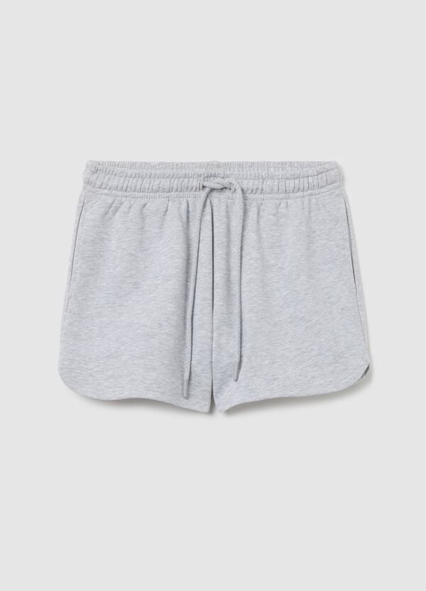 Ovs Shorts in French Terry con coulisse grigio