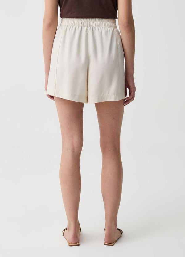 Ovs Shorts In Lyocell A Vita Alta