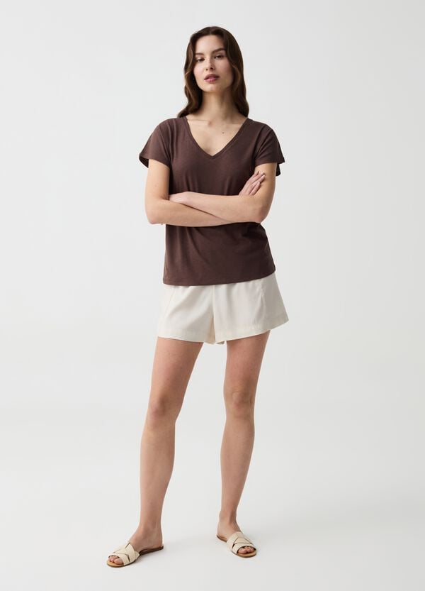 Ovs Shorts in Lyocell a vita alta