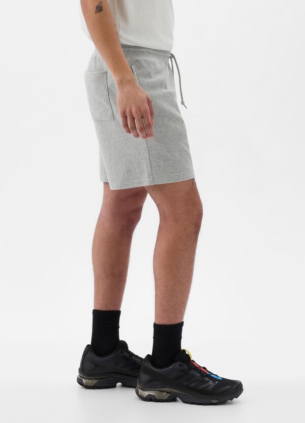 Ovs Shorts Jogger In Felpa Stampa Maxi Logo
