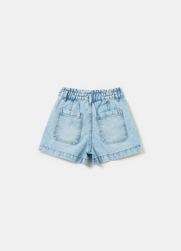 Ovs Shorts Paper Bag In Denim
