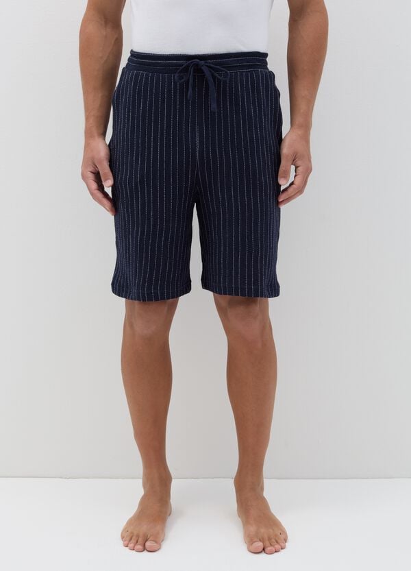 Ovs Shorts Pigiama Gessato Con Coulisse