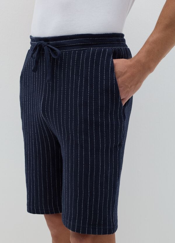 Ovs Shorts Pigiama Gessato Con Coulisse