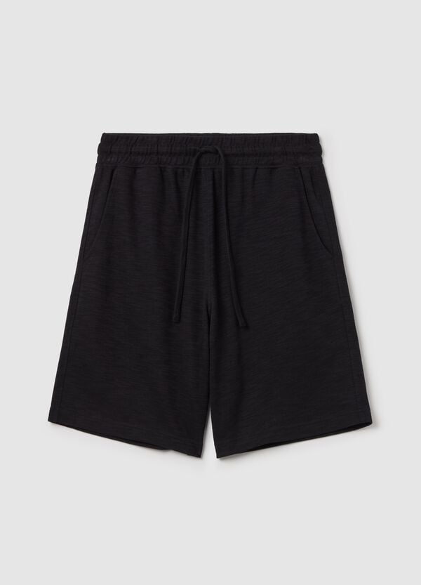Ovs Shorts pigiama in jersey slub con coulisse