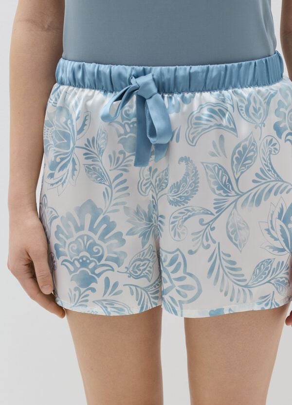 Ovs Shorts Pigiama In Raso Satin Fantasia