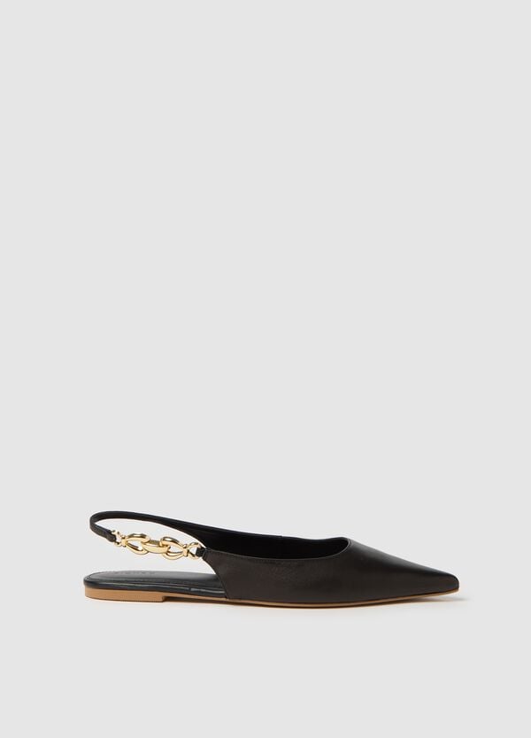 Ovs Slingback in nappa con dettaglio