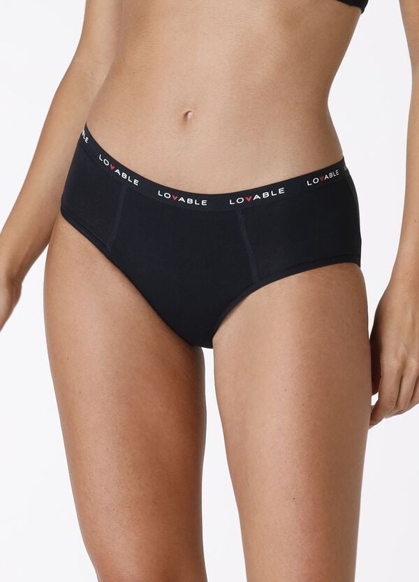 Ovs Slip Classici Neri In Cotone Stretch LOVABLE