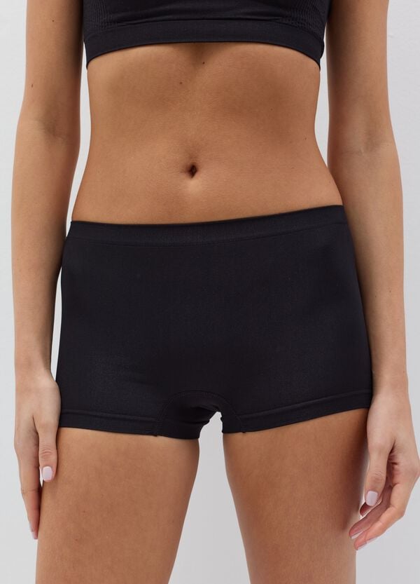 Ovs Slip Hipster Nero In Microfibra Elasticizzata