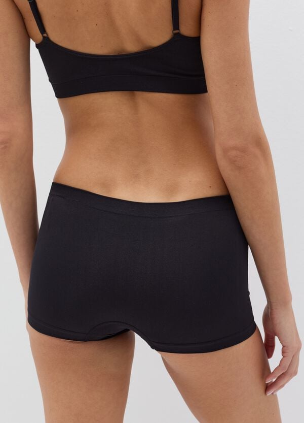 Ovs Slip Hipster Nero In Microfibra Elasticizzata