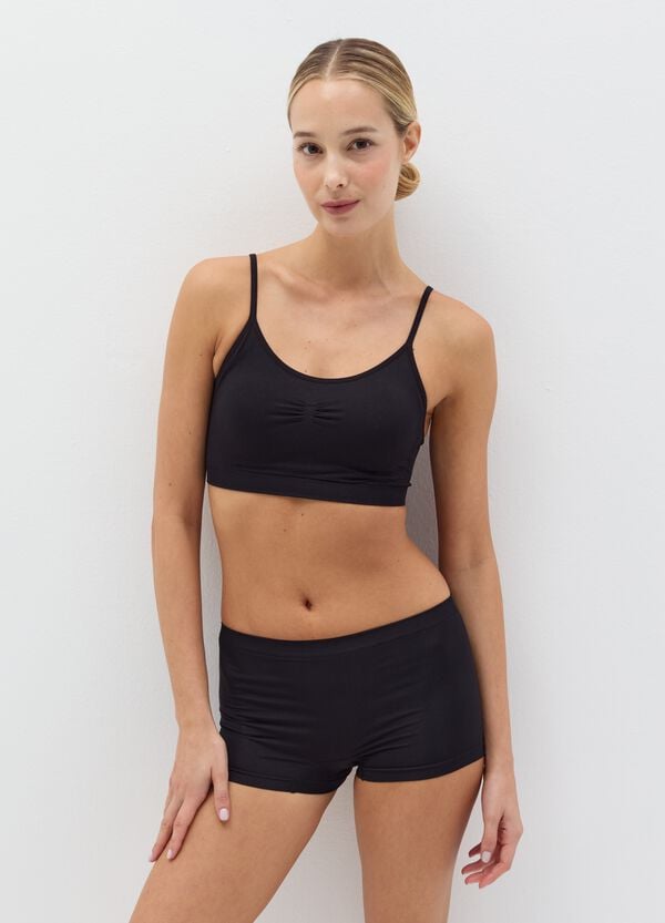 Ovs Slip hipster nero in microfibra elasticizzata