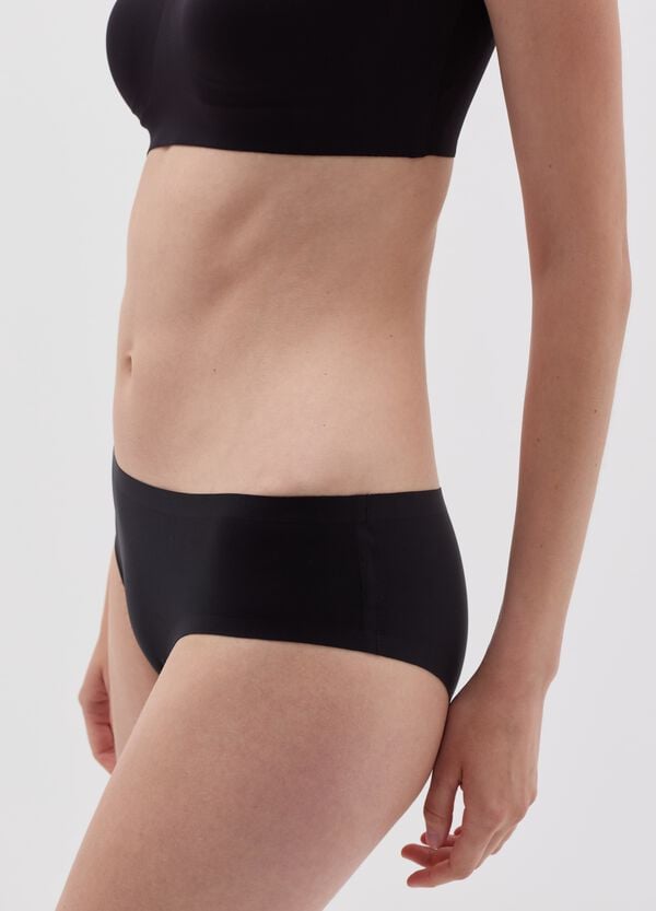 Ovs Slip Hipster Nero In Poliammide Elasticizzata